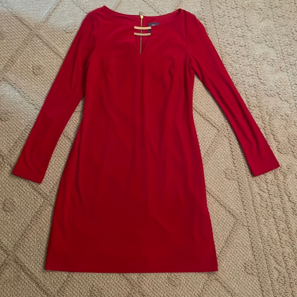 Vince Camuto size 2 red dress never worn. I did take off the tag